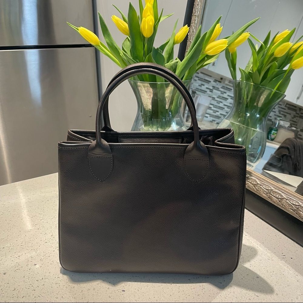 Longchamp Brown Leather Tote Bag - Picture 3 of 16